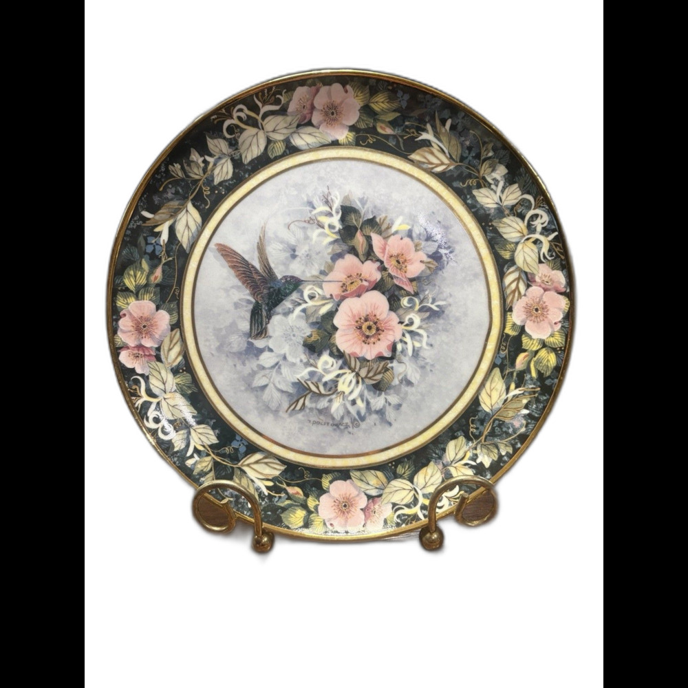 Franklin Mint Limited Edition Porcelain Collector Plate Rivoli Hummingbird